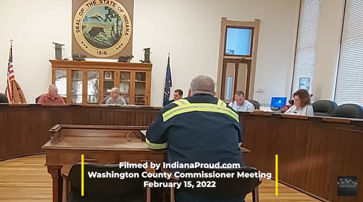 Washington County, Indiana Commissioner Meeting 15 February 2022