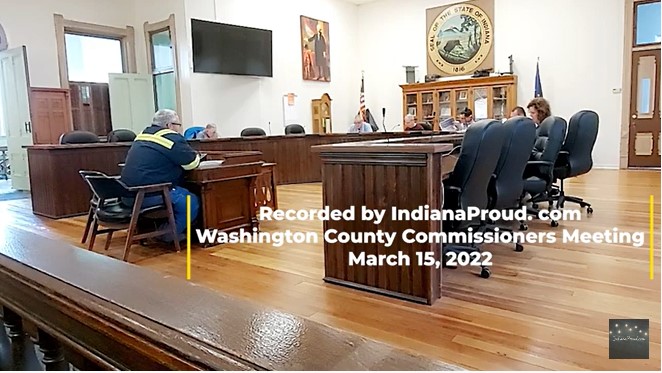 Washington County, Indiana Commissioner Meeting.  March 15, 2022.