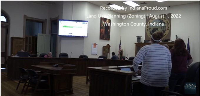 Washington County Indiana Land Use Planning (Zoning) Board Meeting, 1 August 2022